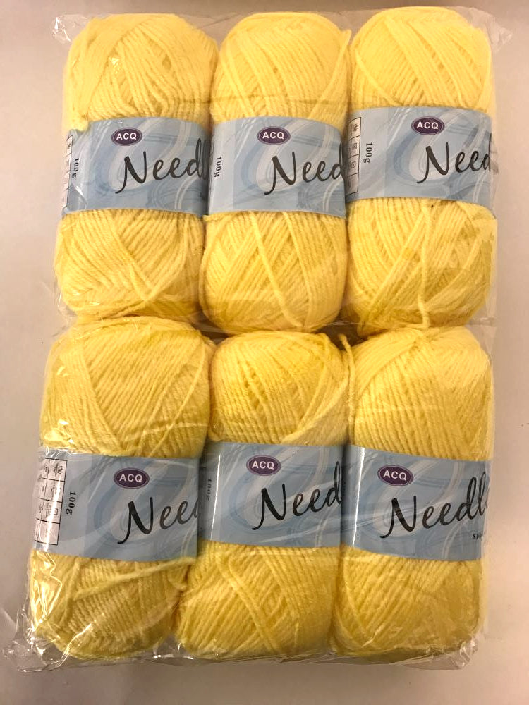 Bright Color 105 Acrylic Knitting Yarn (8 Ply) pack of 6 units, soft and durable for all your knitting projects.