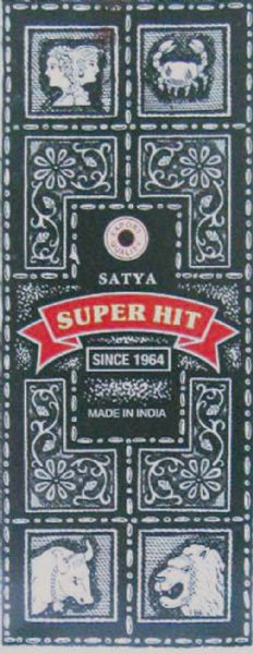 Enchanting 10gm Satya Super Hit Incense for meditation, relaxation, and elevating home ambiance with minimal smoke.