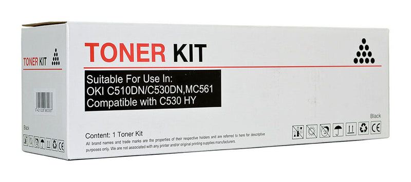 Icon Compatible OKI C510/C530/MC561 Black Toner (44469804)