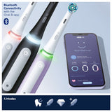 Oral-B iO Series 4 Electric Toothbrush in Black Onyx with AI, Smart Pressure Sensor, and 4 personalized modes for optimal cleaning.