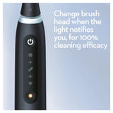 Oral-B iO Series 4 Electric Toothbrush in Black Onyx, featuring smart modes, pressure sensor, and AI coaching for optimal dental care.