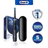 Electric toothbrush in Alabaster White with AI recognition, round brush head, and smart pressure sensor for optimal cleaning.