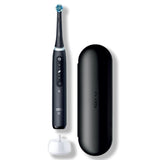 Electric Toothbrush - Oral-B iO Series 5 in Alabaster White, featuring A.I. tech, smart pressure sensor, and micro-vibrating bristles.