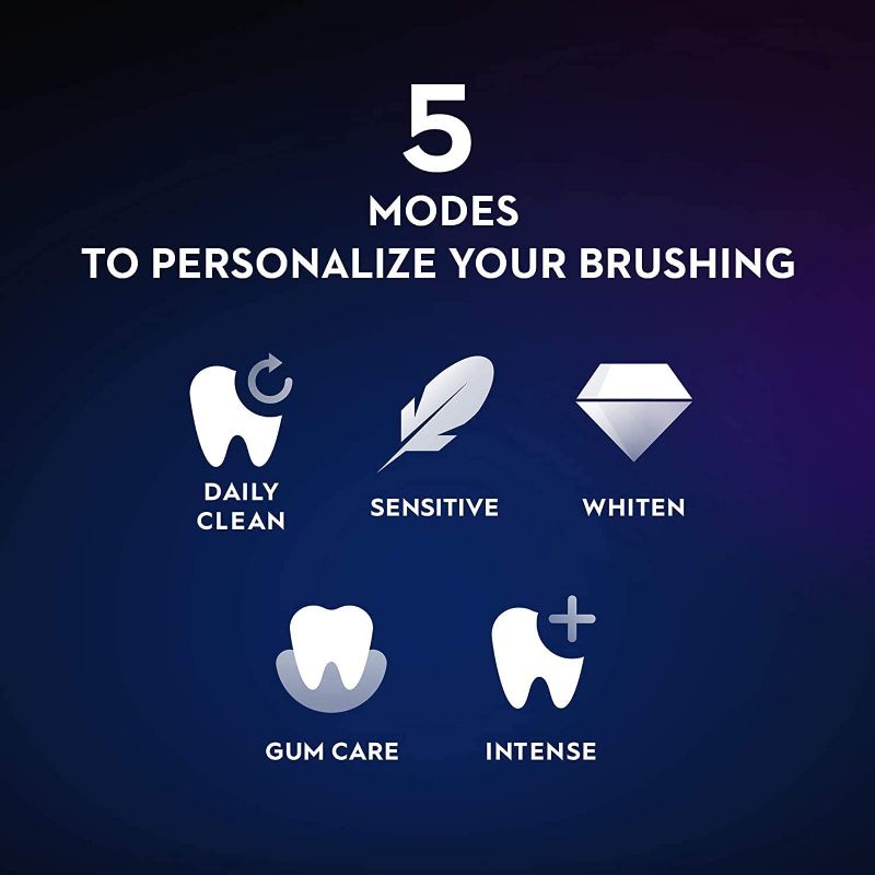 Braun Oral-B iO Series 7 electric toothbrush in Black Alabaster White, featuring AI cleaning guidance and smart pressure sensor.