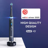 Advanced Oral-B iO Series 9 Electric Toothbrush in Black Onyx with AI Tracking, Smart Pressure Sensor, and 7 customizable modes.