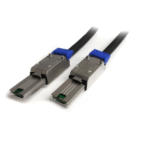 1m Mini SAS cable with SFF-8088 connectors, supports 6 Gbps data transfer, ideal for external SAS devices and networking.