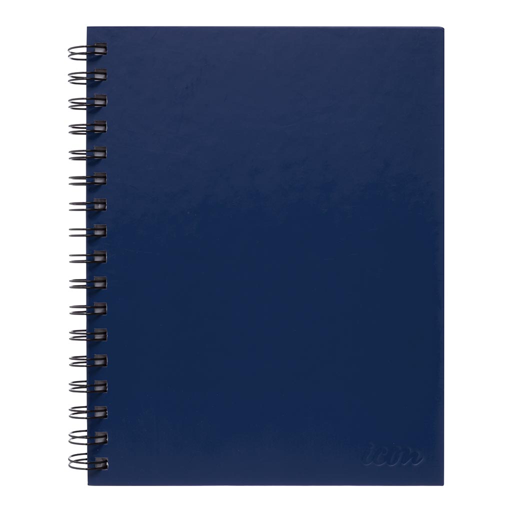 Icon Spiral Notebook A5 Hard Cover Blue 200 pg (Pack of 3)