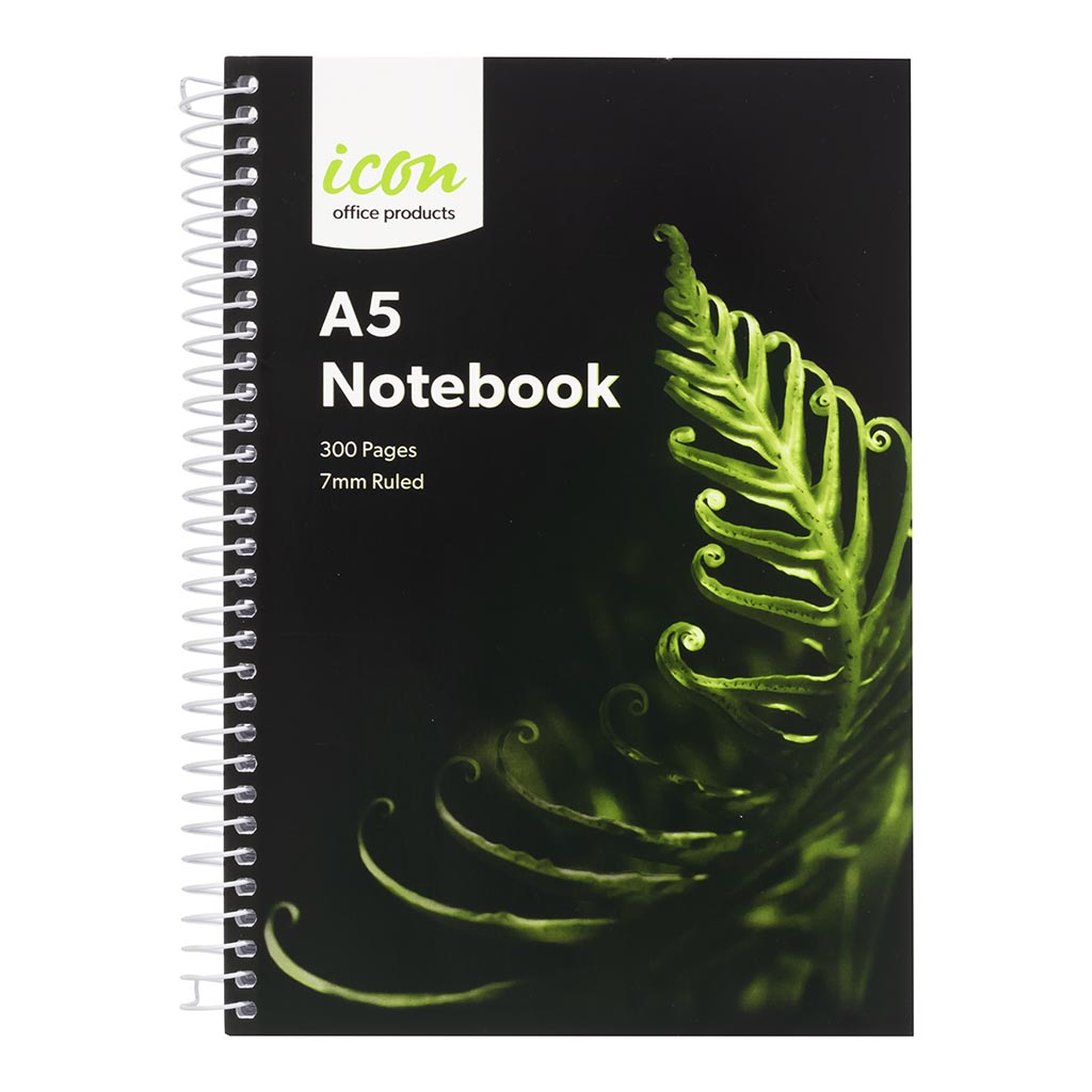 Icon Spiral Notebook A5 Soft cover 300 pg  (Pack of 3)