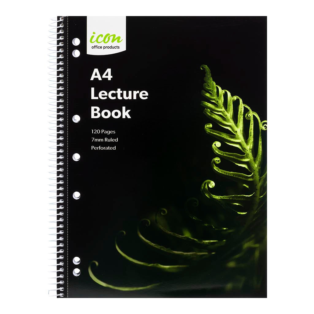 Icon Spiral Lecture Notebook A4 Soft cover 120 pg (Pack of 3)