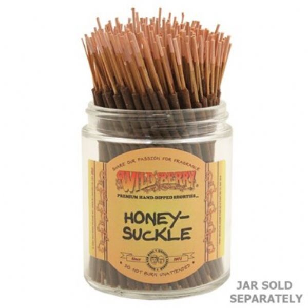 Wild Berry Honeysuckle Shorties Incense bundle with 100 sticks, perfect for creating a serene atmosphere with floral fragrance.