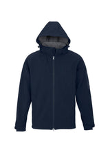 Men's Summit Jacket in Navy/Graphite, Size S, featuring 4-way stretch, windproof, and water-repellent fabric for outdoor comfort.