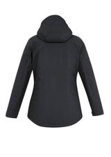 Ladies Eclipse Jacket in black, XL, featuring a waterproof shell, detachable hood, and quilted lining for warmth and style.