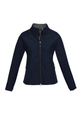 Ladies Geneva Jacket in Navy/Graphite, 2XL, featuring breathable fabric, adjustable cuffs, and water-repellent design.
