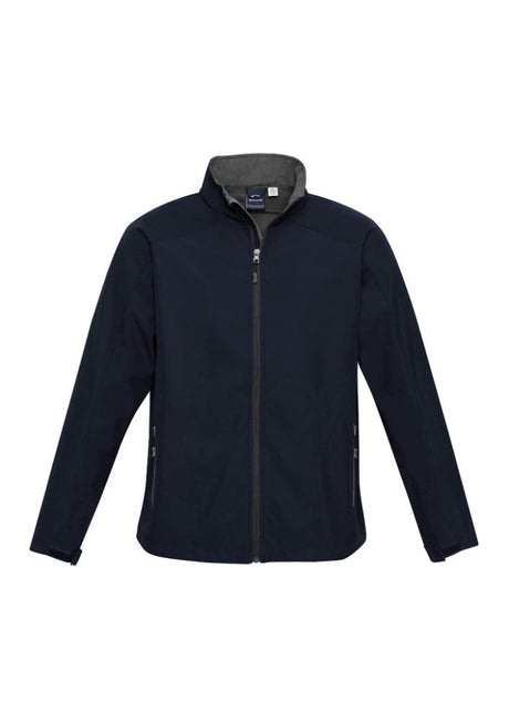 Kids Geneva Jacket in Navy/Graphite, size 10, featuring breathable fabric, water-repellent tech, and trendy design for outdoor adventures.