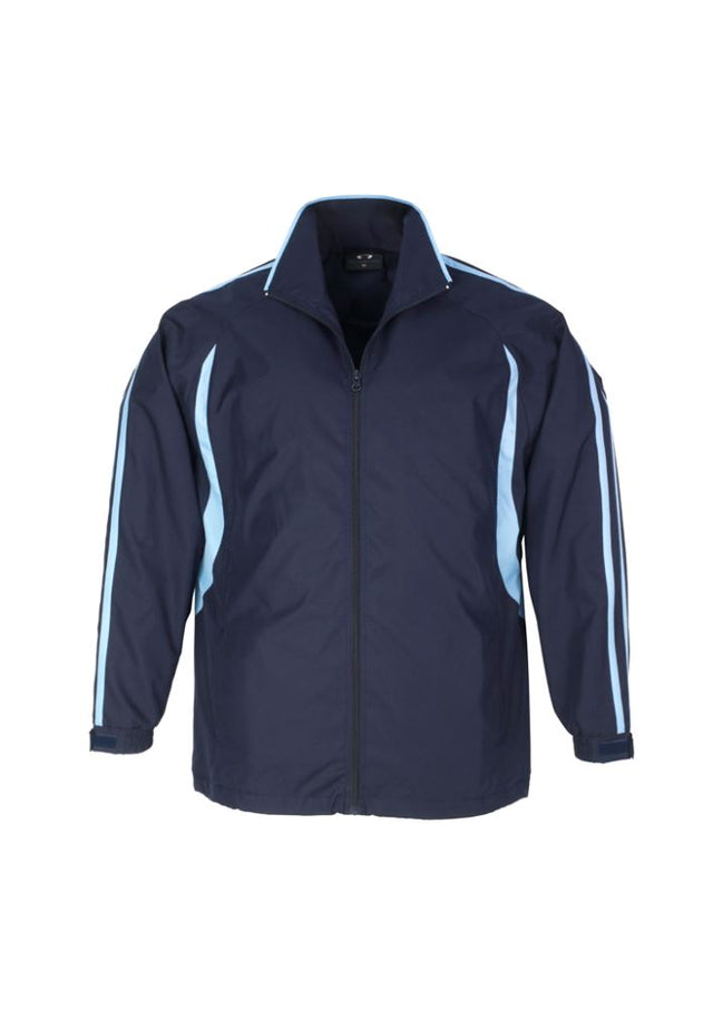Adults Flash Track Top in Navy/Sky, 5XL, featuring durable microfibre fabric, full zip, and adjustable cuffs for outdoor activities.
