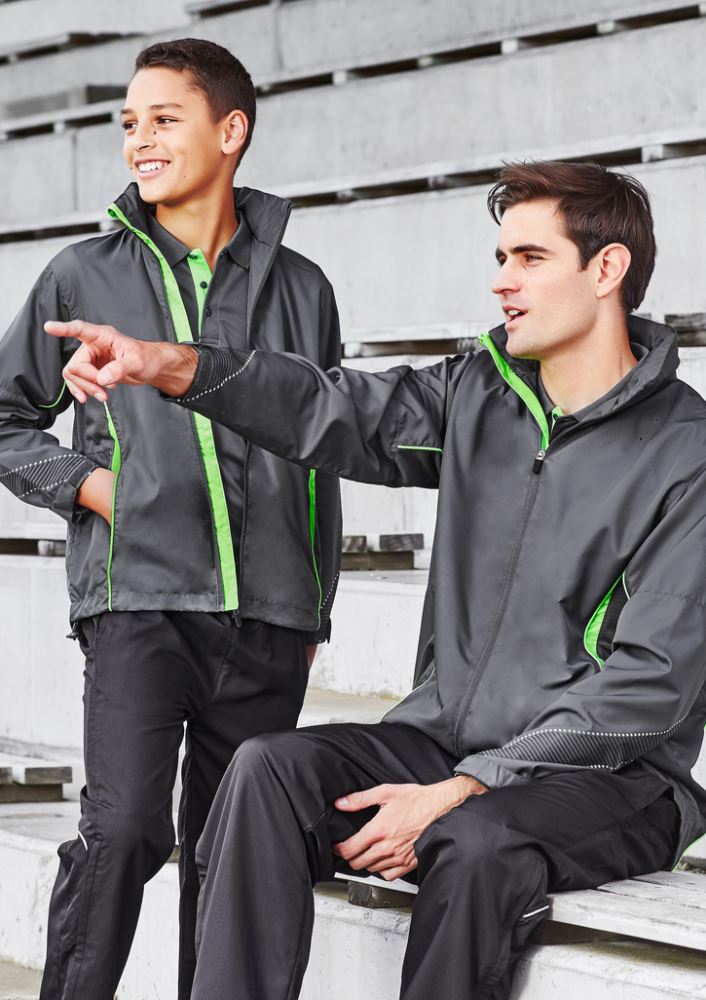 Adults Razor Team Jacket in maroon and white, size XS, features breathable mesh lining and stow-away hood for style and comfort.