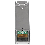 HP J4858C compatible SFP fiber module 10-pack for 1000BASE-SX networks, 1 GbE, 550m range, with lifetime warranty.