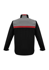 Unisex Charger Jacket in Black, Red, and Grey, size XL, featuring water repellent, windproof design, and cozy fleece lining.