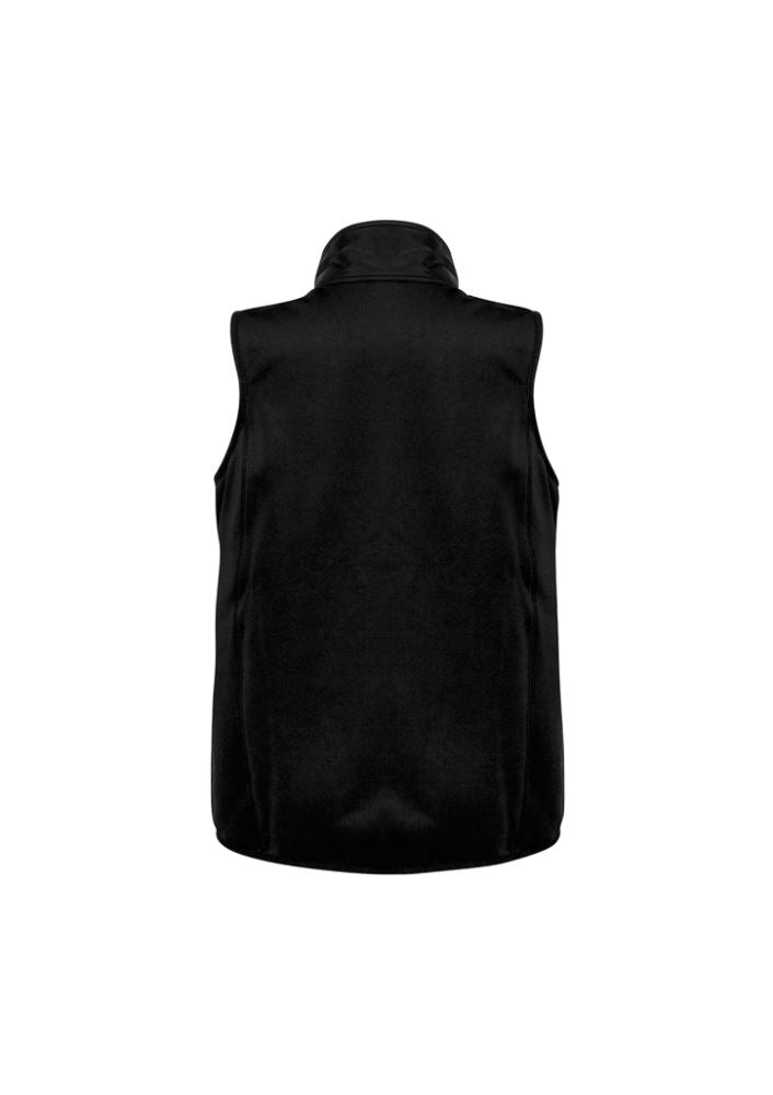 Men's Stealth Tech Vest in Black/Silver Grey, 3XL, featuring quilted nylon, stretch fleece back, and insulated warmth.