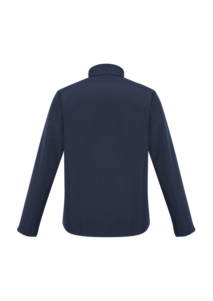 Navy Kids Apex Jacket in Size 6, made of polyester with fleece lining, water-repellent, and wind-resistant features.