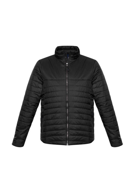 Men's Expedition Quilted Jacket in black, size S; durable, water-resistant, warm with insulation, ideal for outdoor adventures.