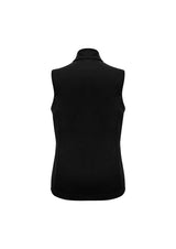 Ladies Apex Vest in Black, Size 2XL, featuring lightweight fabric, fleece lining, and a stylish stand-up collar.