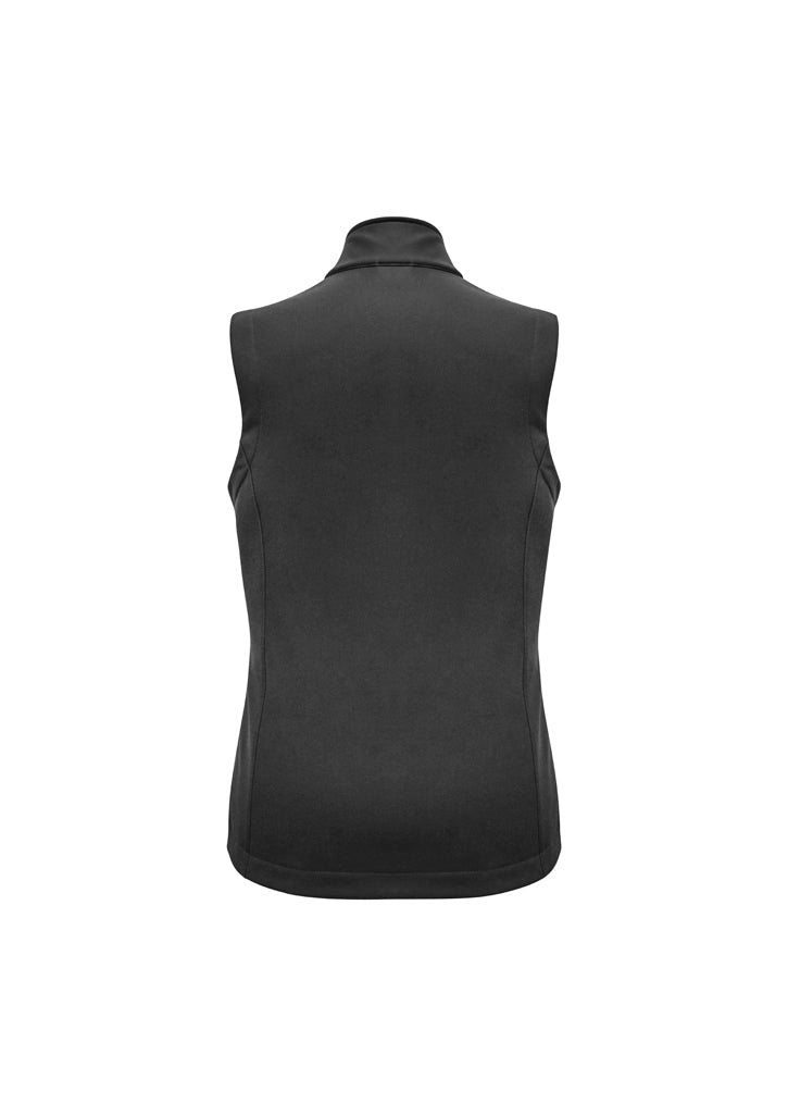 Ladies Apex Vest in Grey, Size M, features a water-repellent finish and cozy fleece lining for warmth and style.