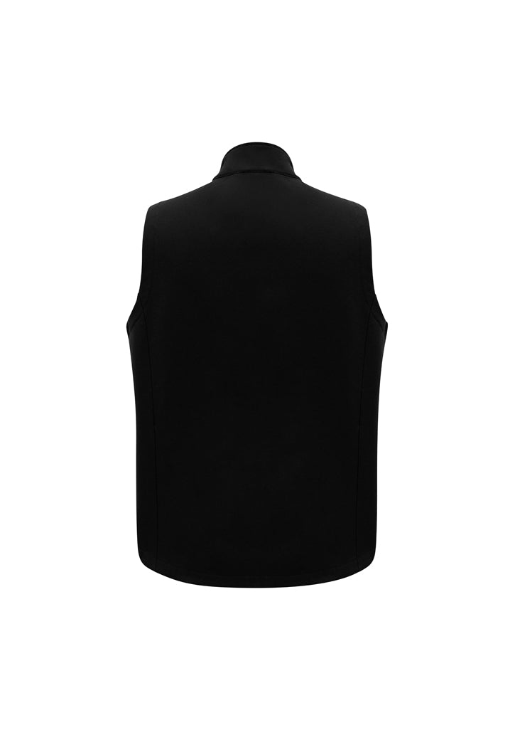 Mens Apex Vest in Black, size 5XL, featuring durable polyester, fleece lining, water-repellent, and wind-resistant design.
