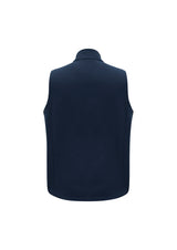 Mens Apex Vest in navy, size 3XL, featuring wind resistance, water repellent fabric, and a stand-up collar for comfort.