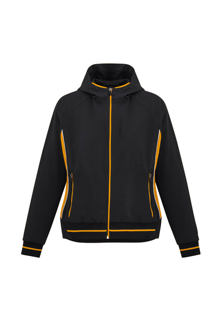 Ladies Titan Jacket in Black/Gold, 2XL, featuring a stylish design, 4-way stretch, and reflective details for visibility.