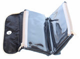 Chic and functional cosmetic bag, 20.5 cm x 12.5 cm, with multiple compartments for organized beauty essentials on-the-go.