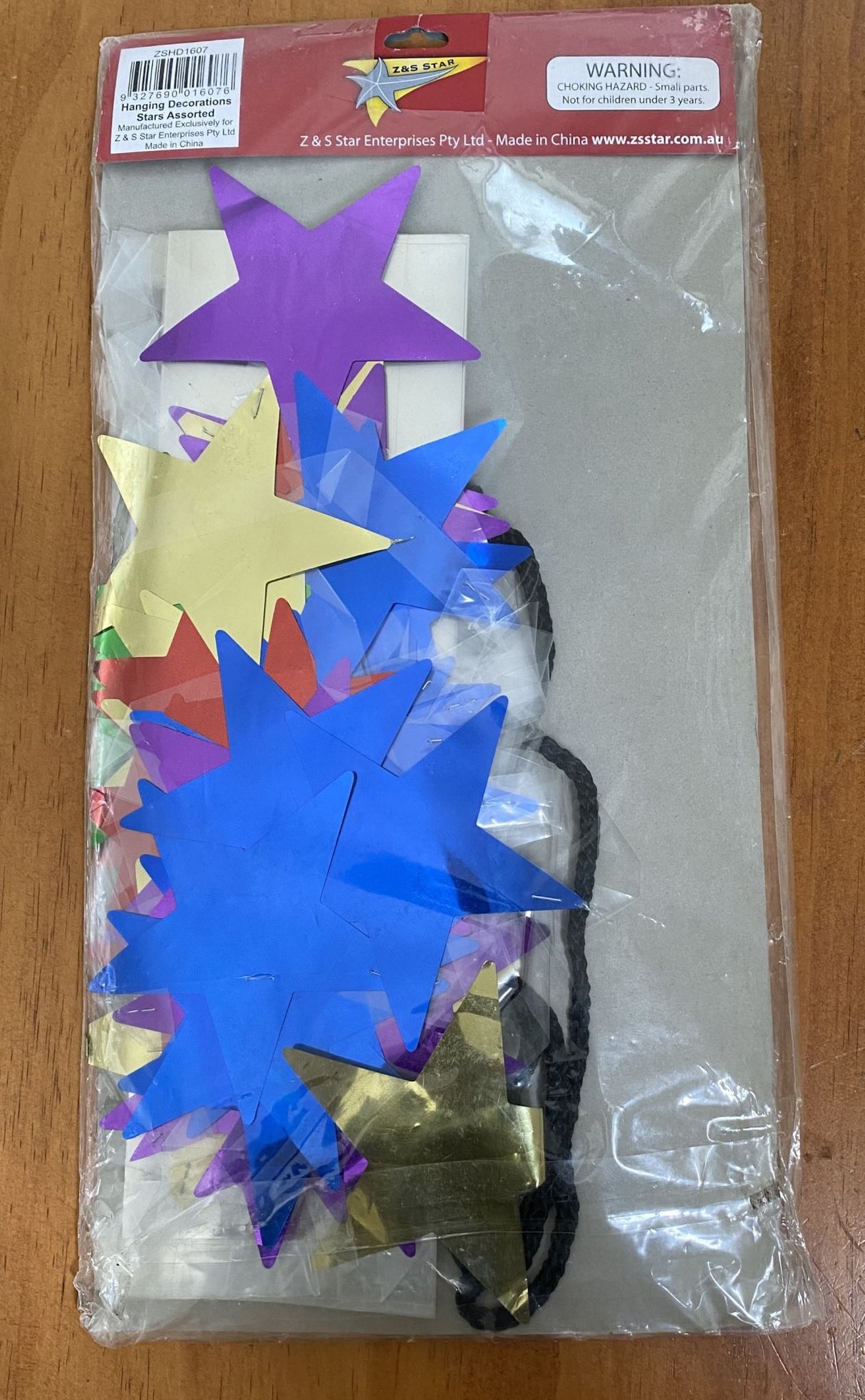 Hanging star decorations, 12" x 12", perfect for festive occasions, easy to hang, adding whimsy to any space.