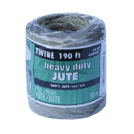 Natural jute garden twine (61m) in eco-friendly packaging, perfect for plant ties and versatile crafting projects.