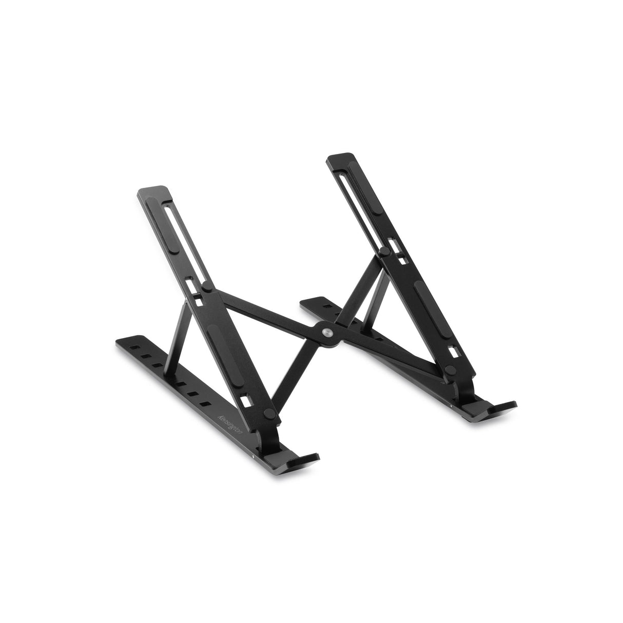 Kensington Aluminium Collapsible Laptop Riser with 7 adjustable heights, ergonomic design, and foldable for easy transport.