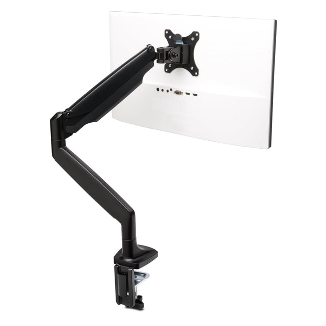 KENSINGTON SmartFit One Touch Single Monitor Arm in black, designed for ergonomic display adjustments of 13"-32" monitors.