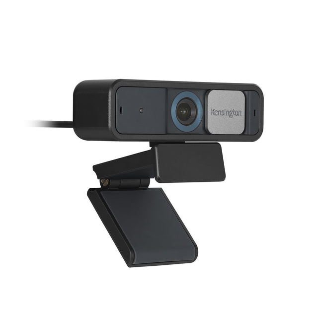 Kensington Webcam W2050 Pro 1080p with auto focus, wide-angle view, noise-canceling mics, and integrated privacy cover.