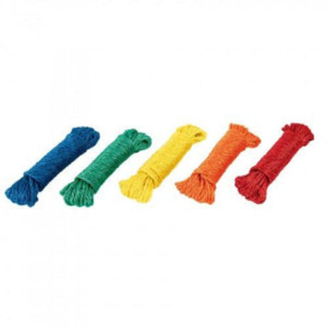 All Purpose Rope by Klintek, 4mm x 15m in assorted colors, ideal for DIY, gardening, and outdoor activities.