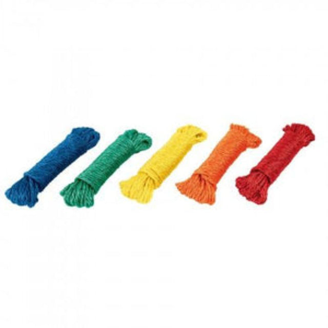 All Purpose Rope by Klintek, 4mm x 15m in assorted colors, ideal for DIY, gardening, and outdoor activities.