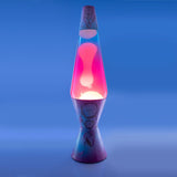 Diamond Motion Lamp in diamond shape with pink and blue gradient glass, dreamcatcher design, creating soothing swirling light.