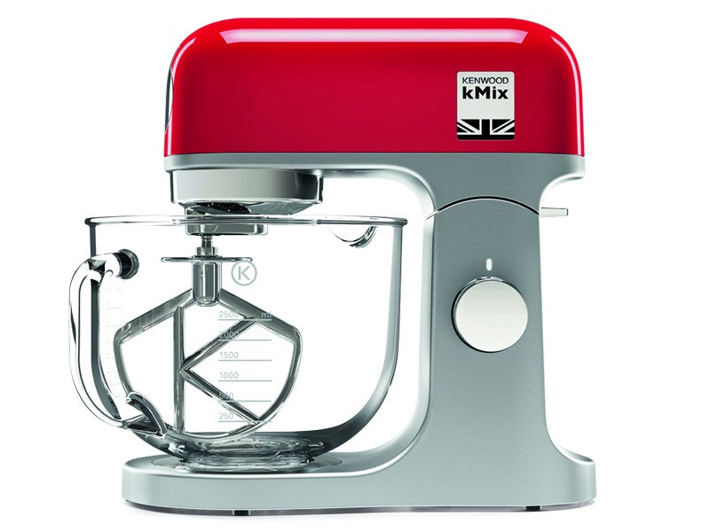 Kenwood kMIX Mixer in Spicy Red, a 100W stand mixer with versatile tools for baking and culinary creativity.