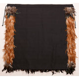 Alt text: "Korowai - Patiki: A 1m x 1m M?ori cloak with vibrant feathers, symbolizing abundance and cultural heritage."