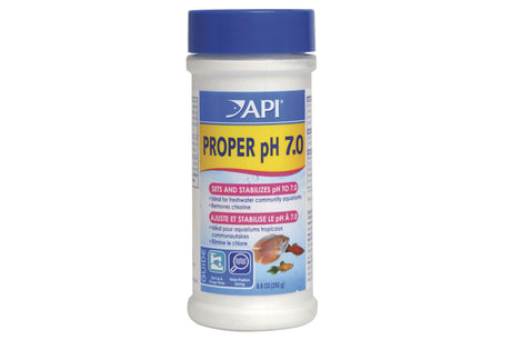 pH adjuster and stabilizer for freshwater aquariums, neutralizes chlorine, detoxifies metals, infused with Aloe Vera.