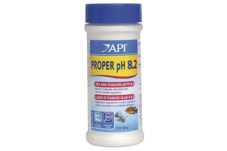 Proper pH 8.2 - 250g is a pH adjuster for freshwater aquariums, stabilizing pH at 8.2 and improving water quality with Aloe Vera.