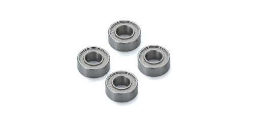 Set of four Kyosho 10X5 Teflon-coated ball bearings, designed for smooth performance and durability in RC vehicles.