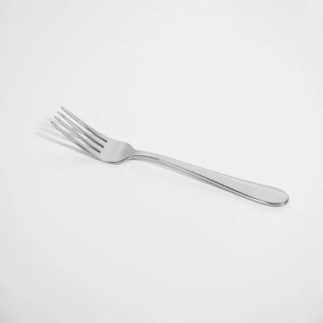 Elegant stainless steel dessert fork by Cutler, perfect for enhancing the dining experience with style and comfort.