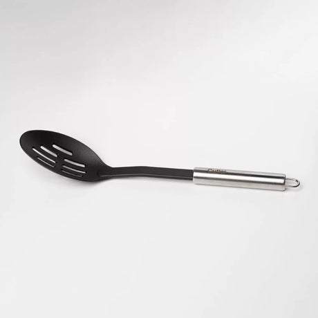 Cutler Non Stick Slotted Spoon (31cm) in nylon, perfect for draining and serving without scratching non-stick pans.