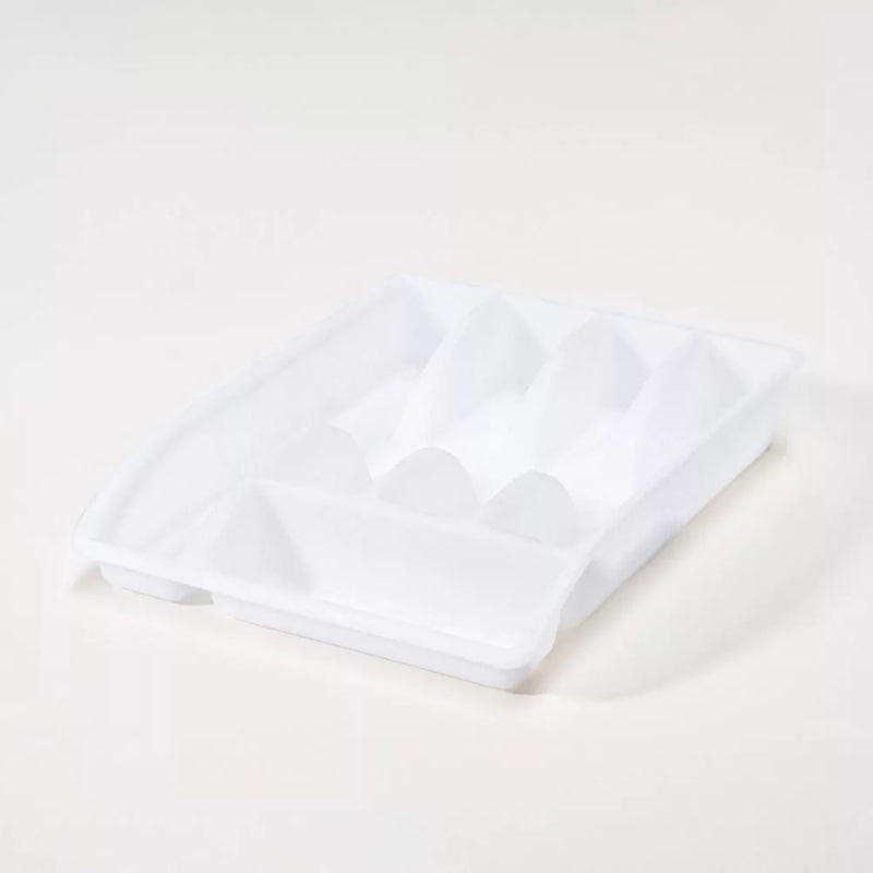 Plastic Cutlery Tray - 33.5 x 26 x 6cm (White)
