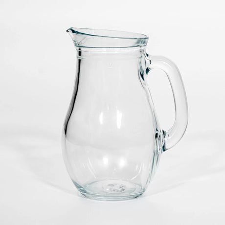 Elegant 1L glass water jug, perfect for serving beverages with a sleek design and eco-friendly construction.