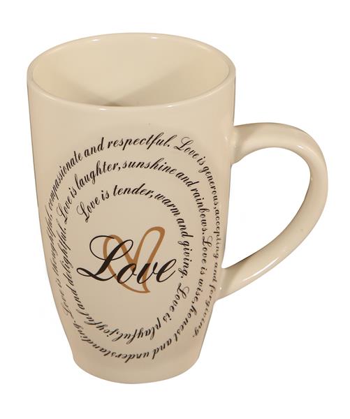 Charming love-themed novelty mug in a gift box, perfect for expressing affection on special occasions.