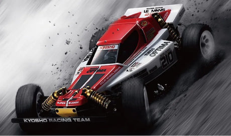 4WD racing buggy featuring advanced tech and classic design, optimized for speed with large tires and adjustable shocks.